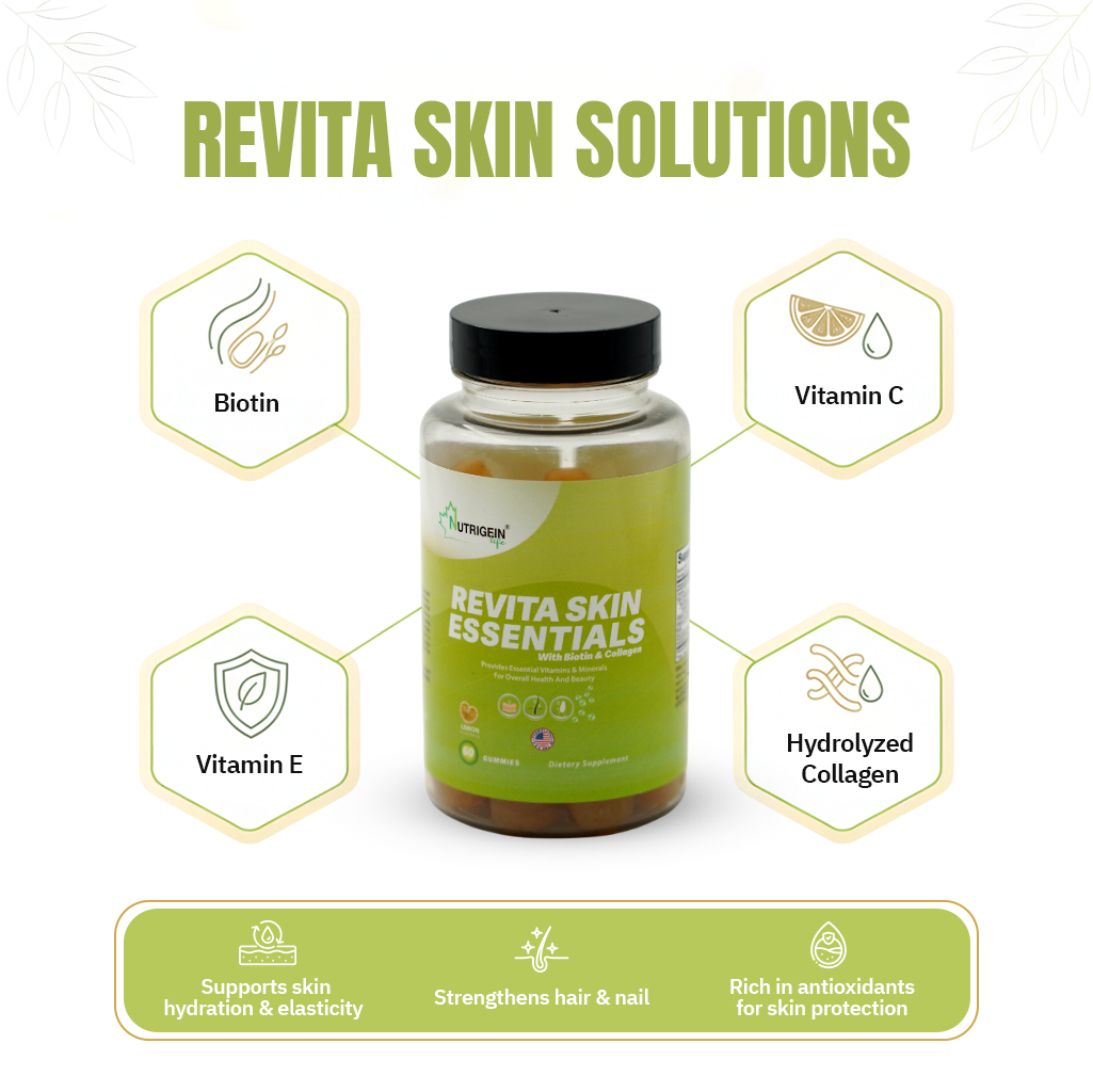 REVITA SKIN ESSENTIALS 60 Lemon Flavored Gummies